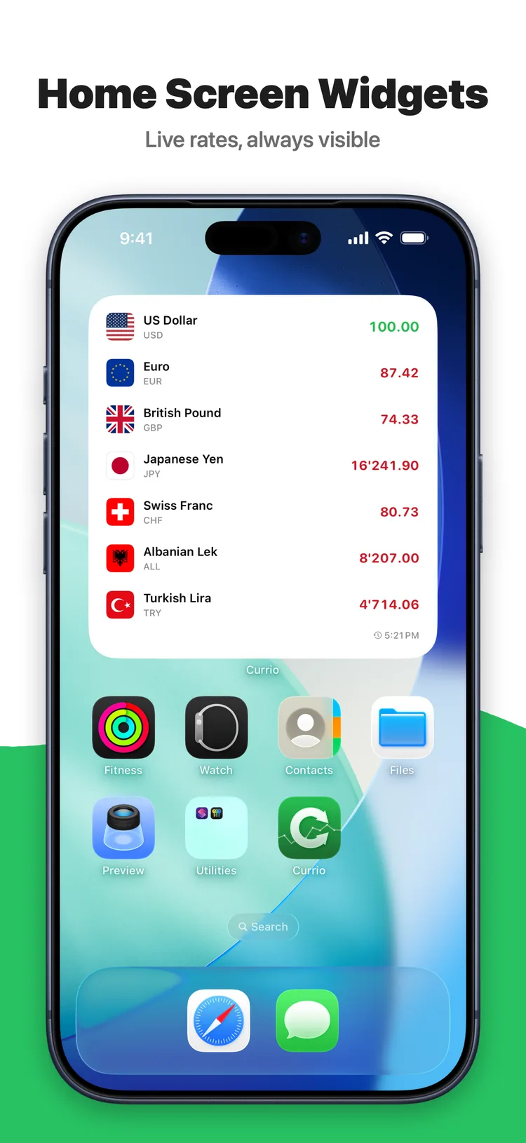 Widgets on your Home Screen