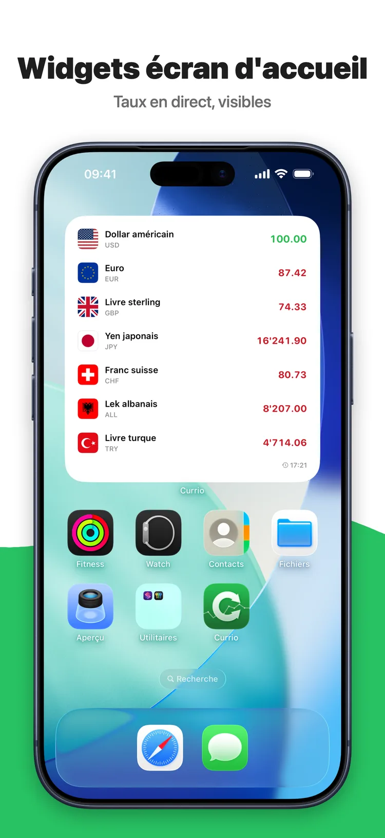 Des widgets sur votre écran d'accueil